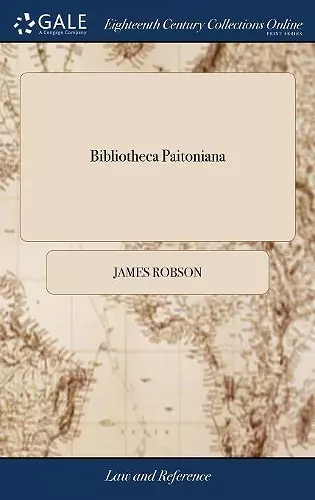 Bibliotheca Paitoniana cover