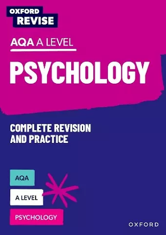 Oxford Revise: AQA A Level Psychology cover