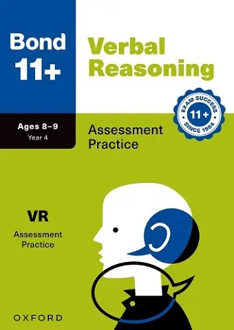 Bond 11+ Verbal Reasoning Assessment Practice Age 8-9 cover