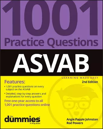 ASVAB: 1001 Practice Questions For Dummies (+ Online Practice) cover