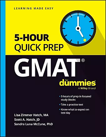 GMAT 5-Hour Quick Prep For Dummies cover