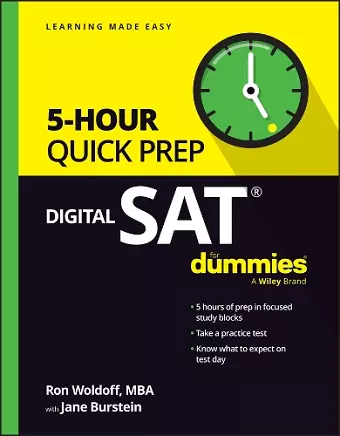 Digital SAT 5-Hour Quick Prep For Dummies cover