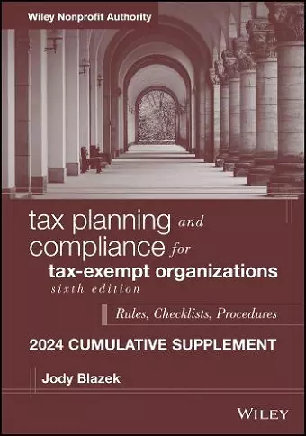 Tax Planning and Compliance for Tax-Exempt Organizations, 2024 Cumulative Supplement cover