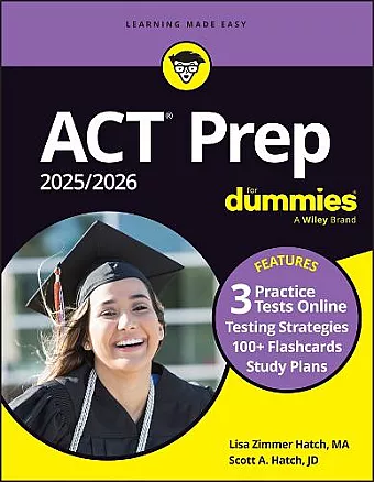 ACT Prep 2025/2026 For Dummies (+3 Practice Tests & 100+ Flashcards Online) cover