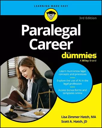 Paralegal Career For Dummies cover