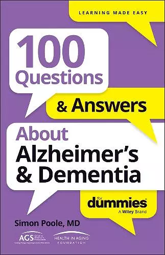 100 Questions & Answers About Alzheimer's & Dementia For Dummies cover