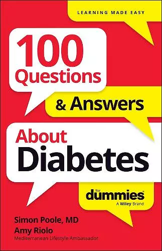 100 Questions & Answers About Diabetes For Dummies cover