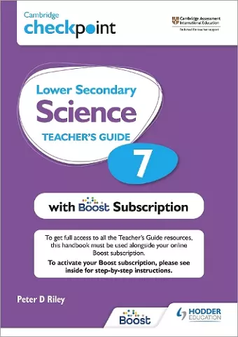 Cambridge Checkpoint Lower Secondary Science Teacher's Guide 7 with Boost Subscription cover