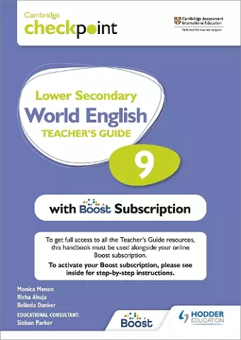 Cambridge Checkpoint Lower Secondary World English Teacher's Guide 9 with Boost Subscription cover