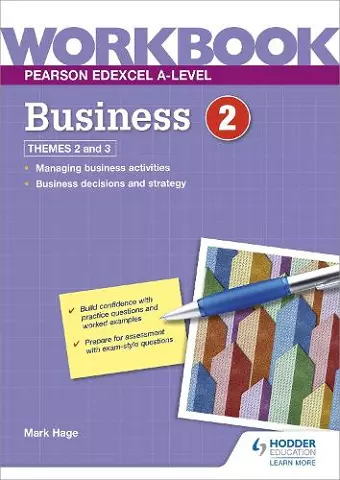 Pearson Edexcel A-Level Business Workbook 2 cover