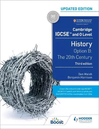 Cambridge IGCSE and O Level History 3rd Edition: Option B: The 20th century cover