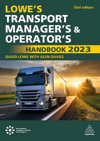 Lowe's Transport Manager's and Operator's Handbook 2023 cover