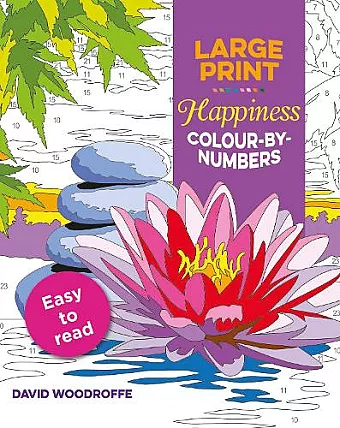 Large Print Happiness Colour by Numbers cover