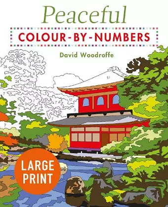 Large Print Peaceful Colour-by-Numbers cover
