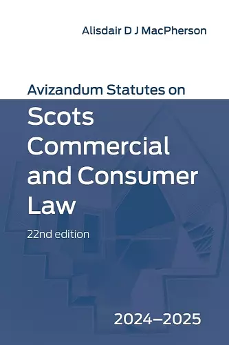 Avizandum Statutes on Scots Commercial and Consumer Law cover