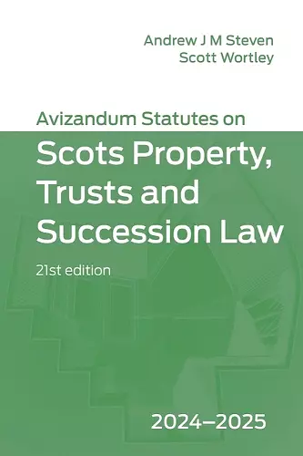 Avizandum Statutes on Scots Property, Trusts and Succession Law cover