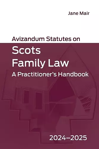 Avizandum Statutes on Scots Family Law cover