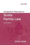 Avizandum Statutes on Scots Family Law cover