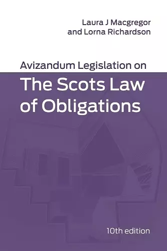 Avizandum Legislation on the Scots Law of Obligations cover