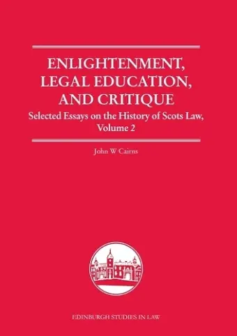 Enlightenment, Legal Education, and Critique cover