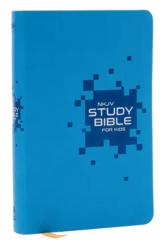 NKJV Study Bible for Kids, Blue Leathersoft cover