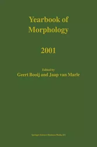 Yearbook of Morphology 2001 cover