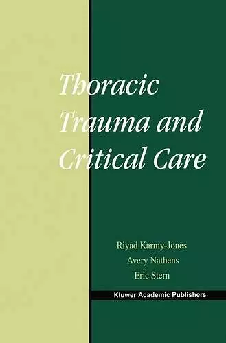 Thoracic Trauma and Critical Care cover