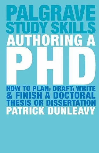 Authoring a PhD cover