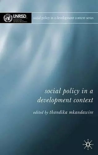 Social Policy in a Development Context cover