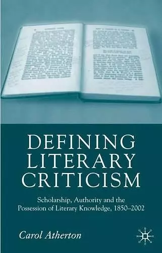 Defining Literary Criticism cover