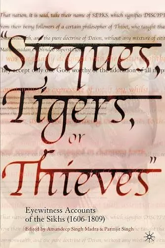 Sicques, Tigers or Thieves cover