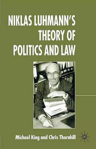 Niklas Luhmann's Theory of Politics and Law cover