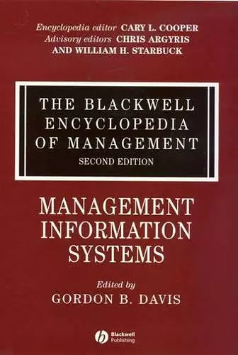 The Blackwell Encyclopedia of Management, Management Information Systems cover
