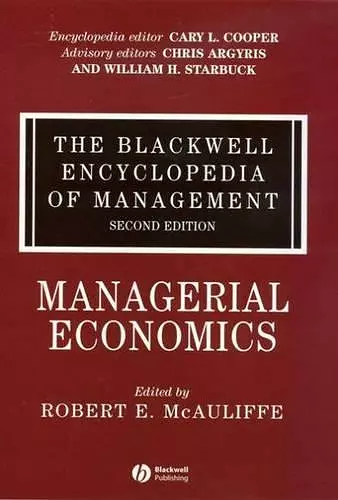 The Blackwell Encyclopedia of Management, Managerial Economics cover