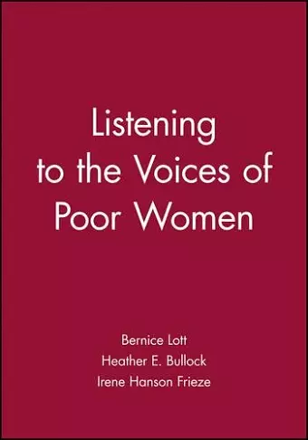 Listening to the Voices of Poor Women cover