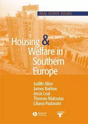 Housing and Welfare in Southern Europe cover
