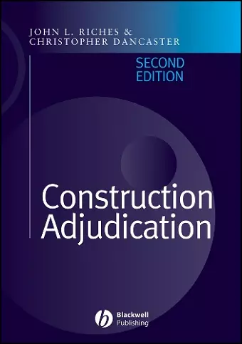 Construction Adjudication cover