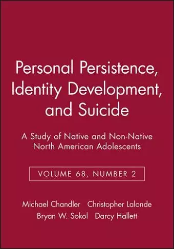 Personal Persistence, Identity Development, and Suicide cover