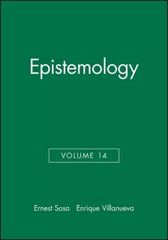 Epistemology, Volume 14 cover