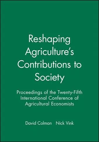 Reshaping Agriculture's Contributions to Society cover