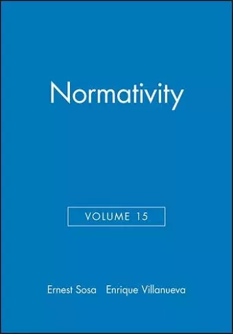 Normativity, Volume 15 cover