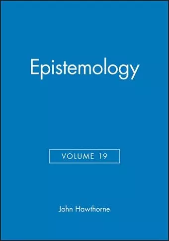 Epistemology, Volume 19 cover