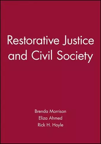 Restorative Justice and Civil Society cover