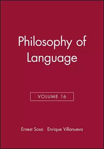 Philosophy of Language, Volume 16 cover