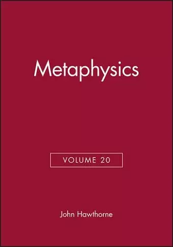 Metaphysics, Volume 20 cover