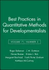 Best Practices in Quantitative Methods for Developmentalists, Volume 71, Number 3 cover