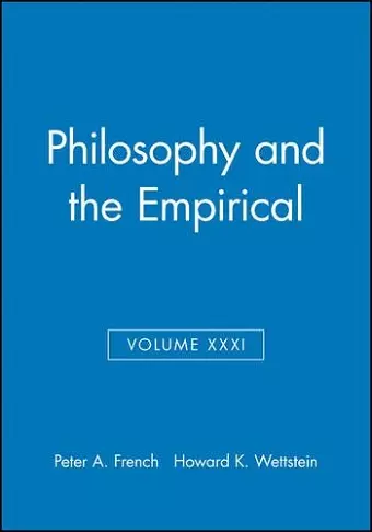 Philosophy and the Empirical, Volume XXXI cover