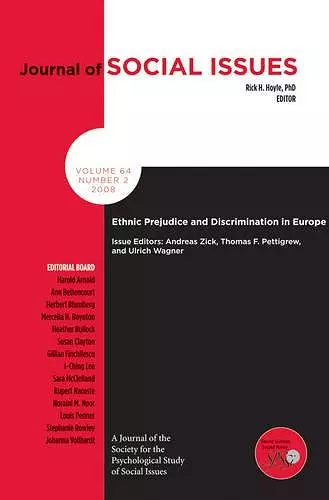 Prejudice and Discrimination in Europe cover