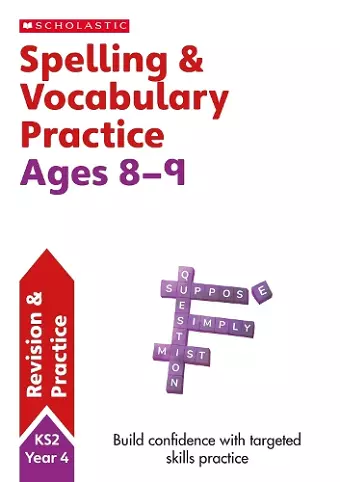 Spelling and Vocabulary Practice Ages 8-9 cover