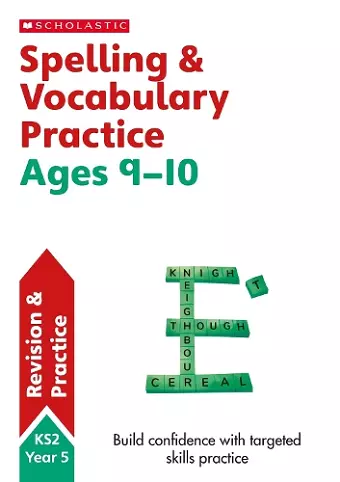 Spelling and Vocabulary Practice Ages 9-10 cover